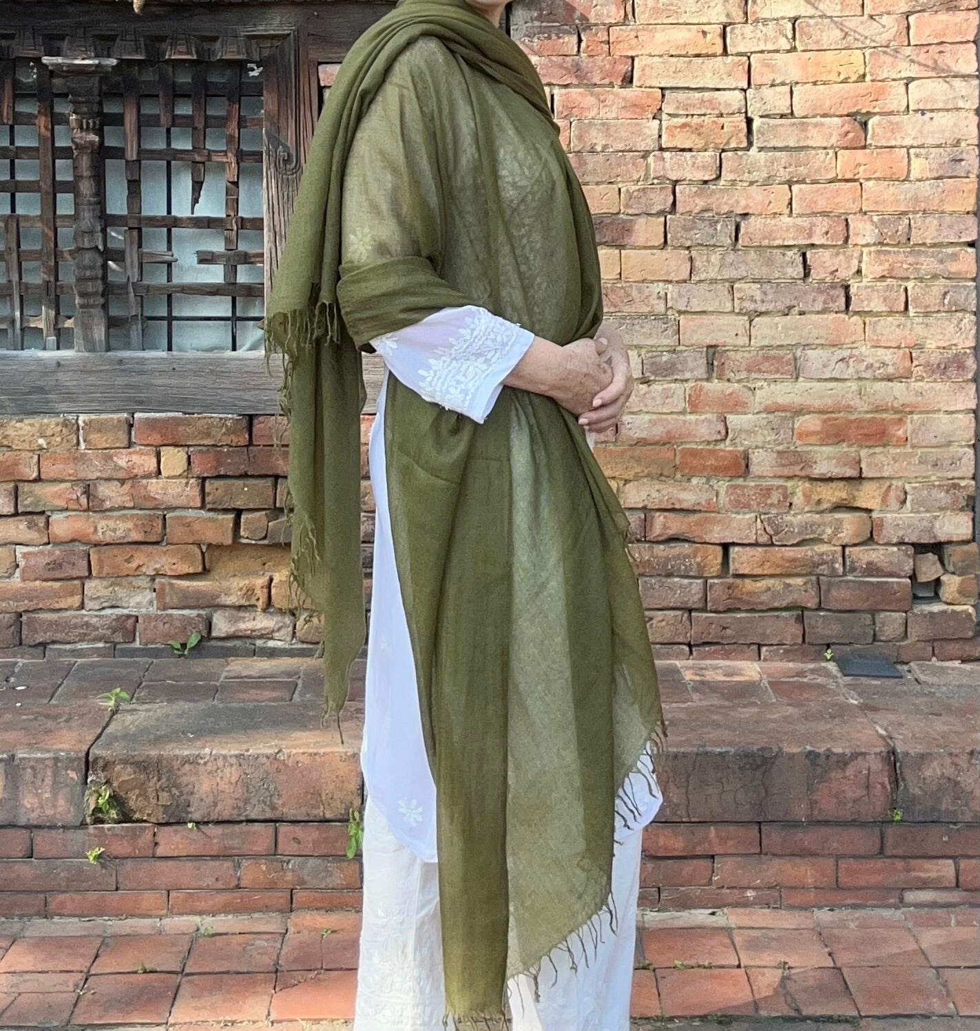 Burnt Bronze Handloom Cashmere Wrap - Luxury Scarf | Cashmere Luxe