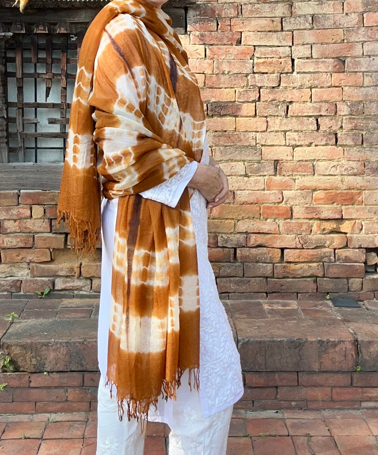 Premium Bronze Brown Handwoven Cashmere Wrap - Limited Edition Luxury