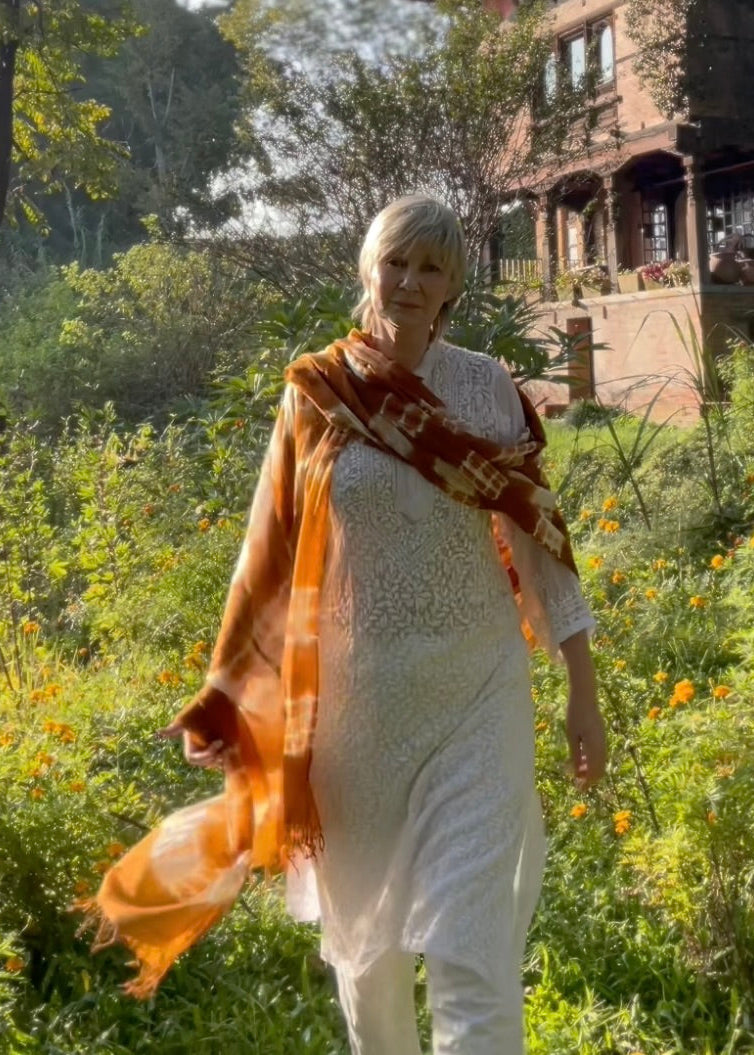 Premium Bronze Brown Handwoven Cashmere Wrap - Limited Edition Luxury