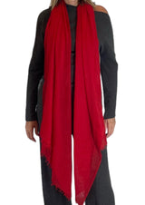 Cheery Red Cashmere Scarf - Cashmere Luxe