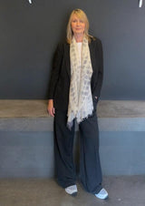 Heavy Felted Scarf -Hand Tie Dyed Grey - Cashmere Luxe