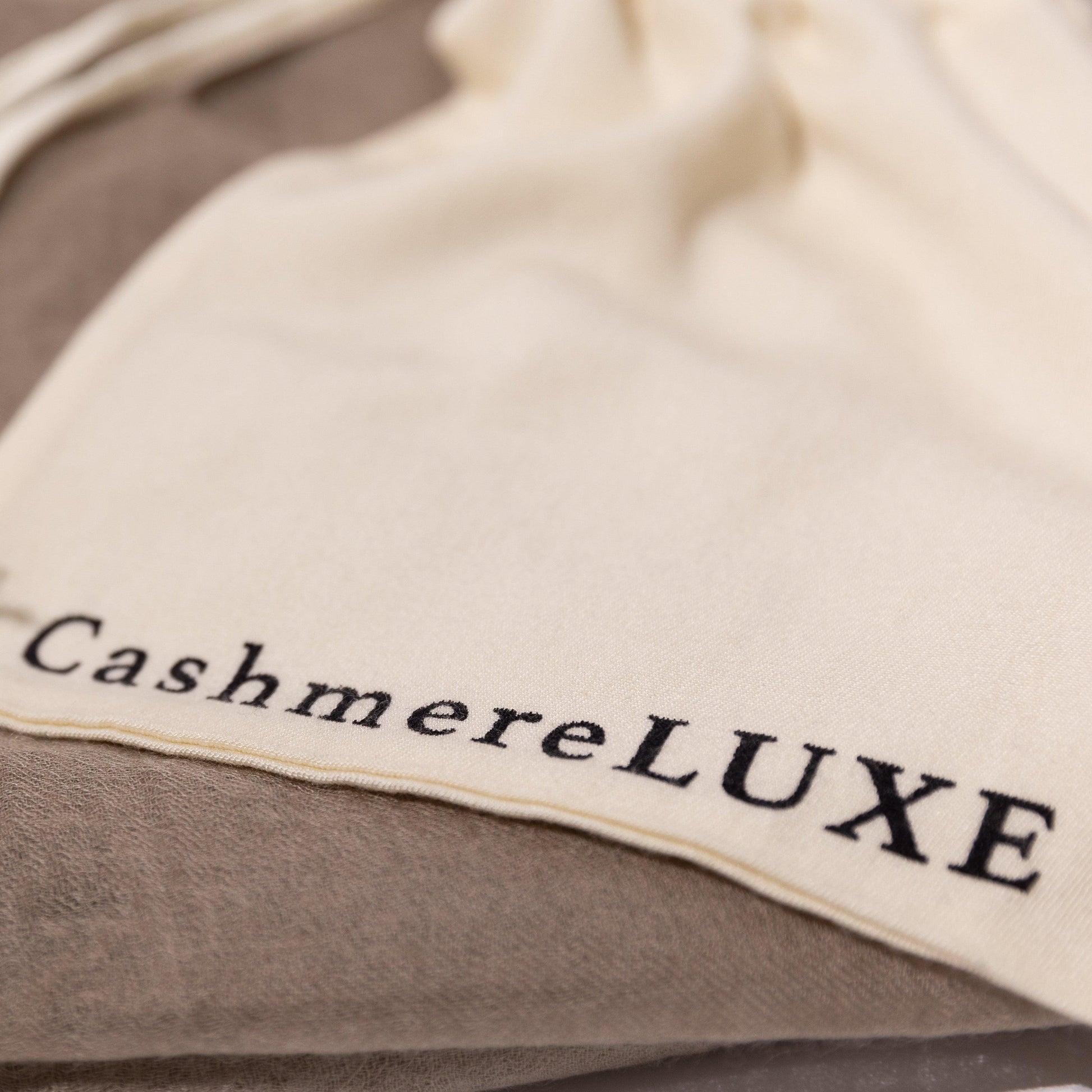 PURE CASHMERE TAUPE WRAP - Cashmere Luxe