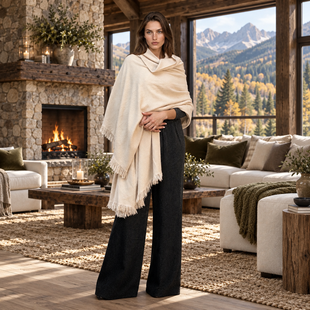 Heavyweight Handwoven Cashmere Wrap