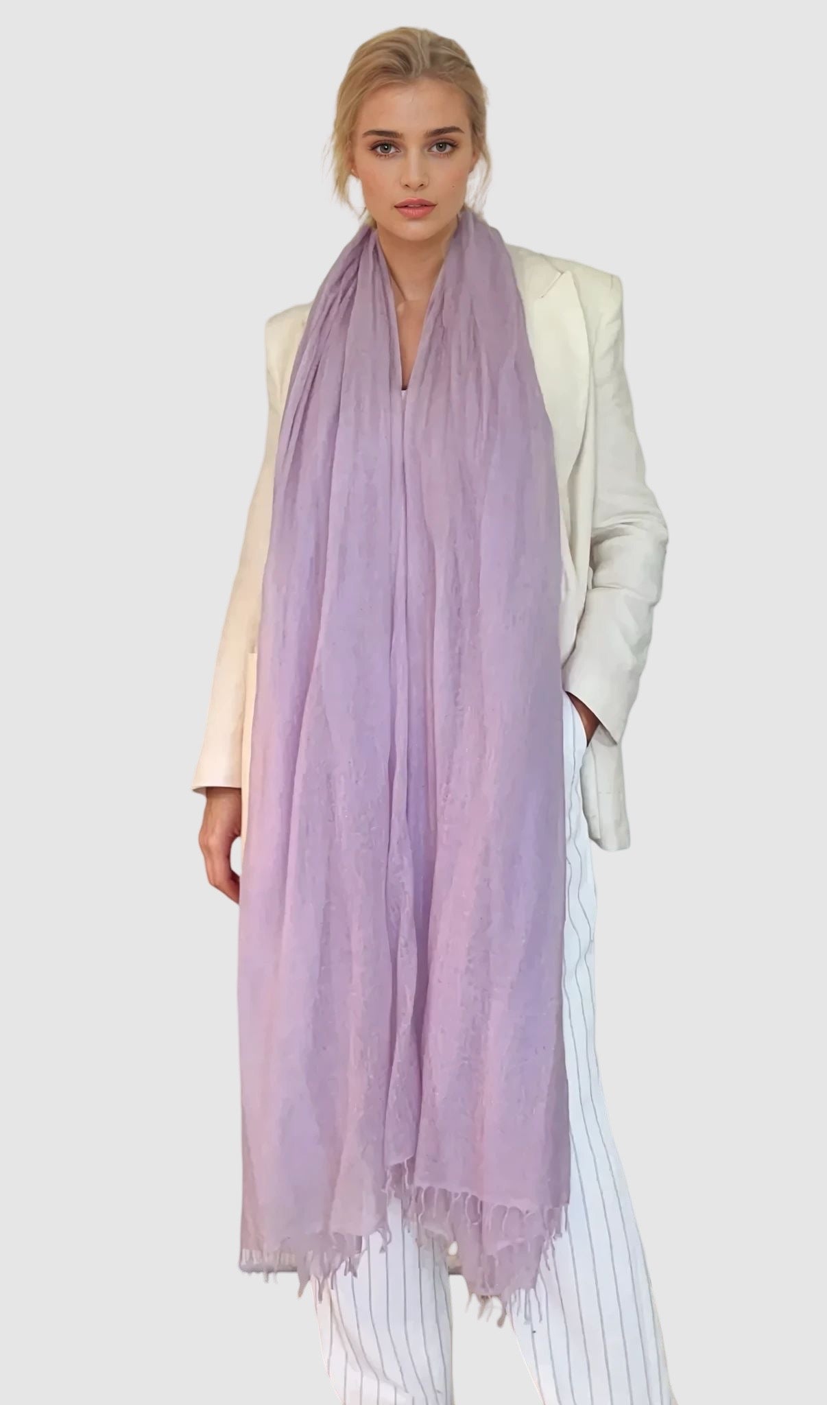 PURE CASHMERE WRAP LAVENDER