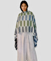 IKAT WRAP  OCEAN BLUE & GREY