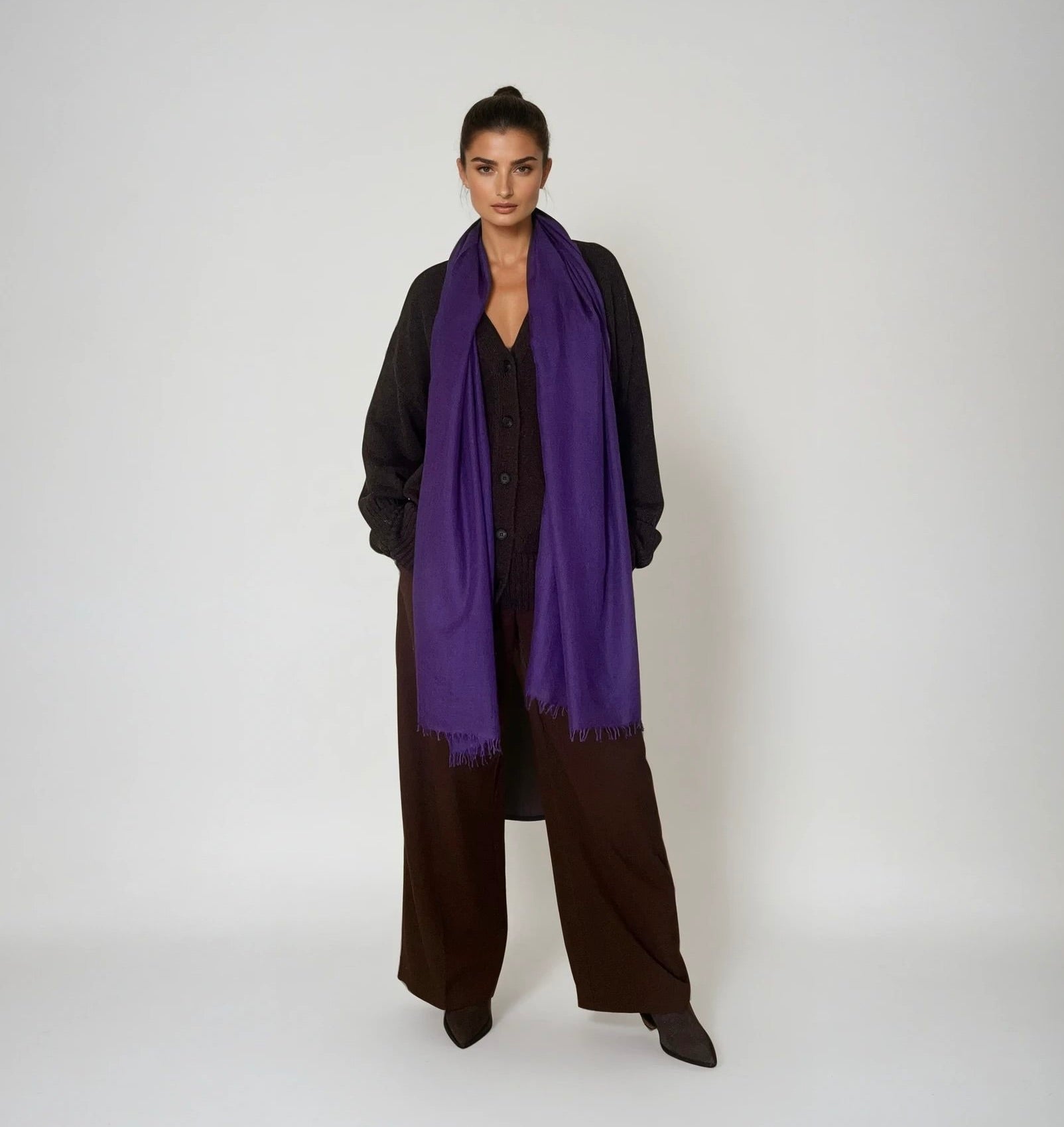 Royal Purple Cashmere scarf