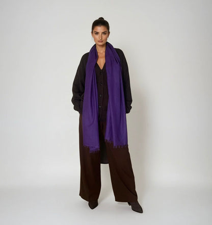 Royal Purple Cashmere scarf