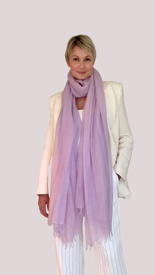 PURE CASHMERE WRAP LAVENDER - Cashmere Luxe