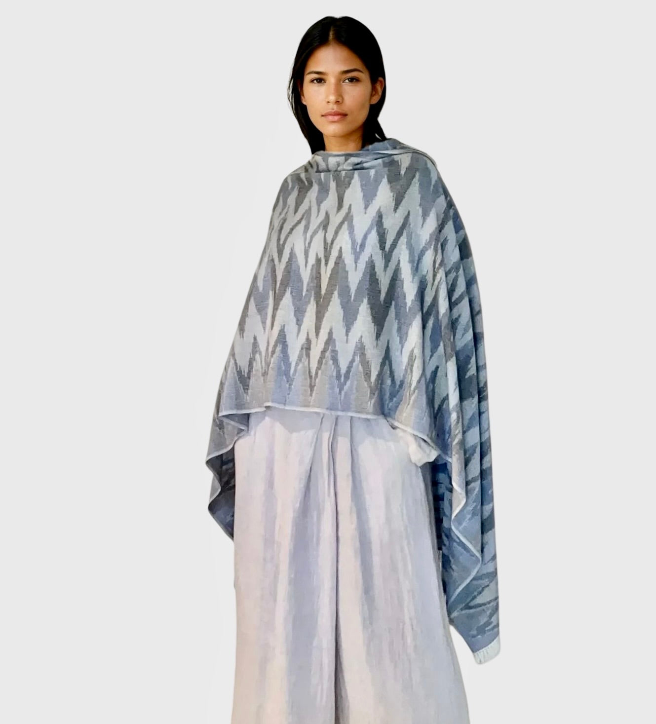 IKAT WRAP  BLUE GREY