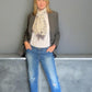 Heavy Felted Scarf -Hand Tie Dyed Grey - Cashmere Luxe