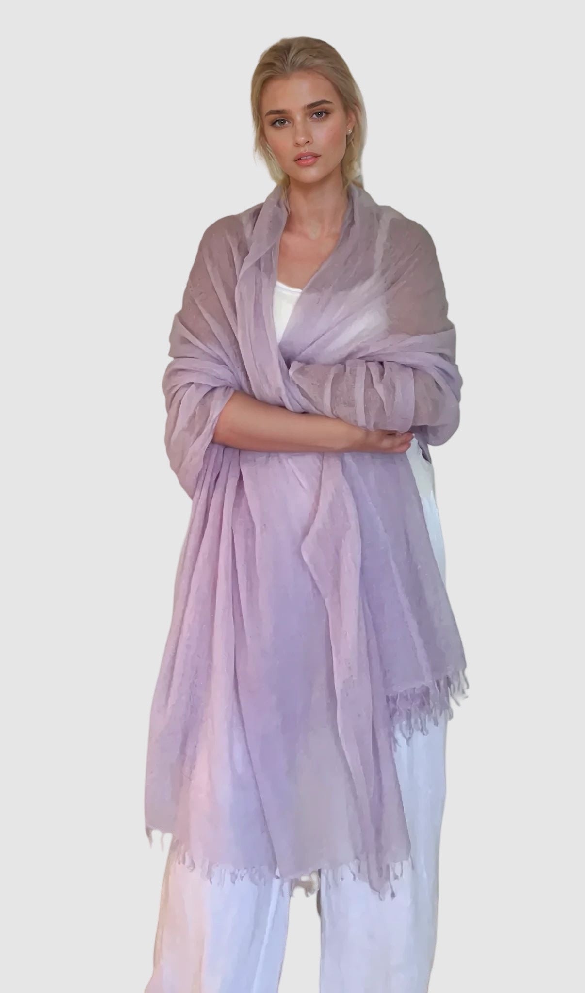 PURE CASHMERE WRAP LAVENDER