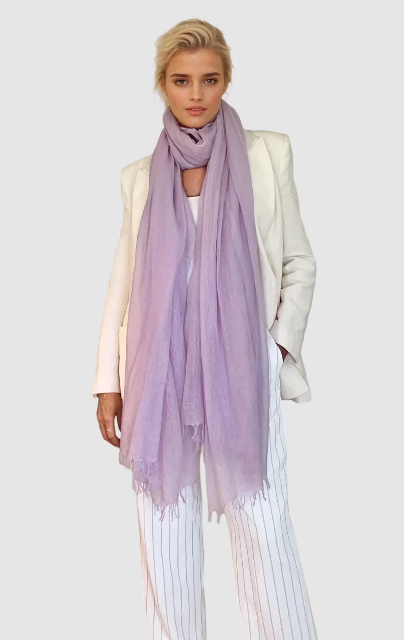 PURE CASHMERE WRAP LAVENDER