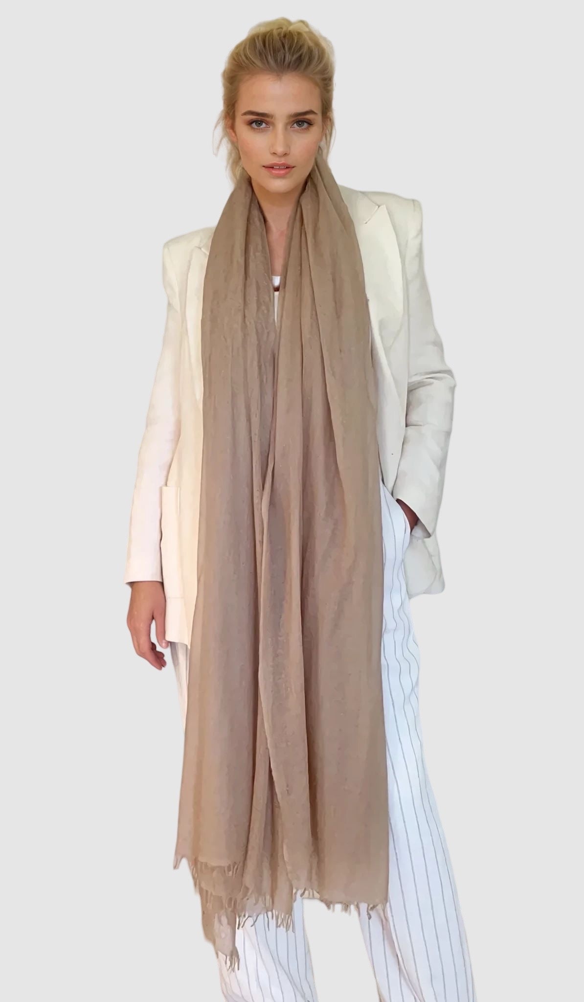 PURE CASHMERE NATURAL WRAP