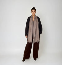 Cashmere Softly Felted Scarf - Lilac Grey