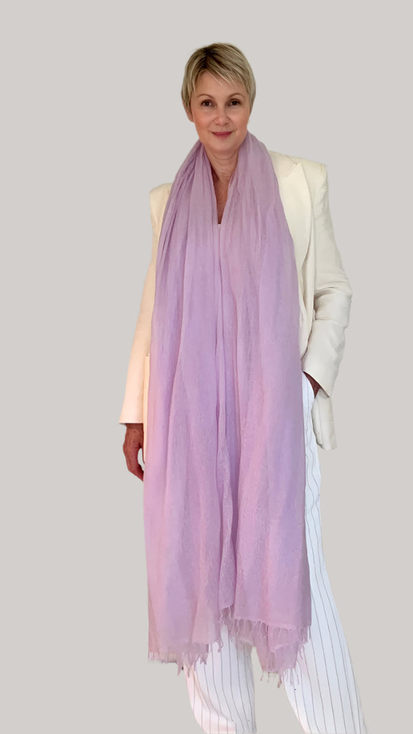 PURE CASHMERE WRAP LAVENDER - Cashmere Luxe