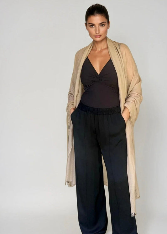 Natural Cashmere Wrap | Hand-loomed Luxury Scarf