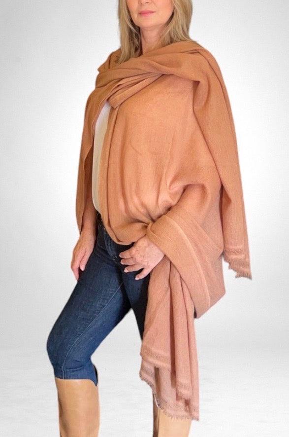 TRAVEL WRAP CAMEL - Cashmere Luxe