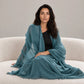 Petrol Teal Cashmere Wrap – Handloom Himalayan Luxury Scarf