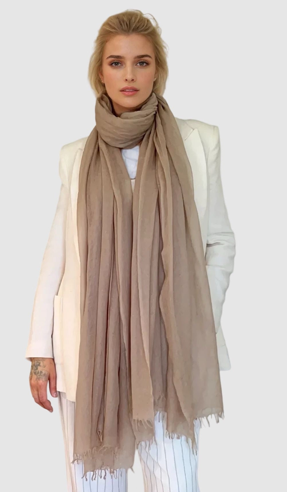 PURE CASHMERE NATURAL WRAP