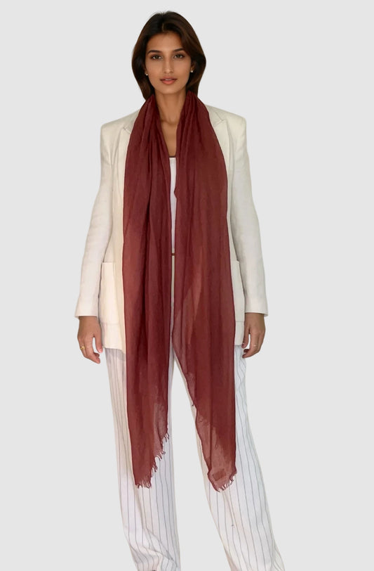 Burnt Brown Cashmere Scarf