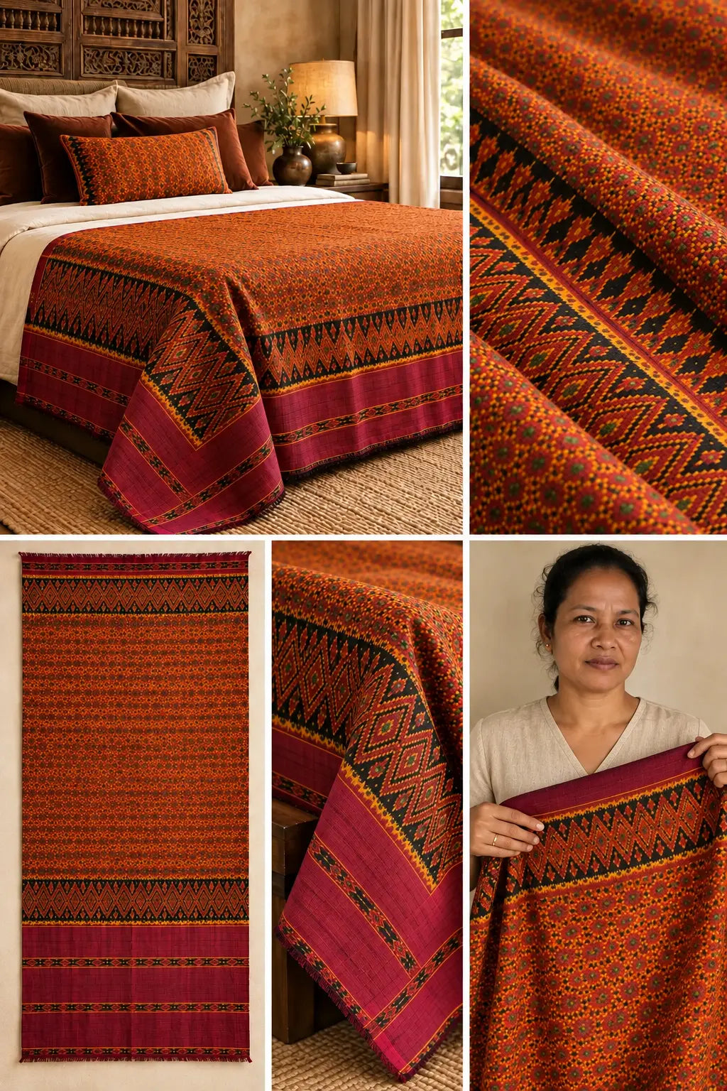 Khmer Silk No. 03 — Ember & Mulberry