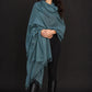 Petrol Teal Cashmere Wrap – Handloom Himalayan Luxury Scarf