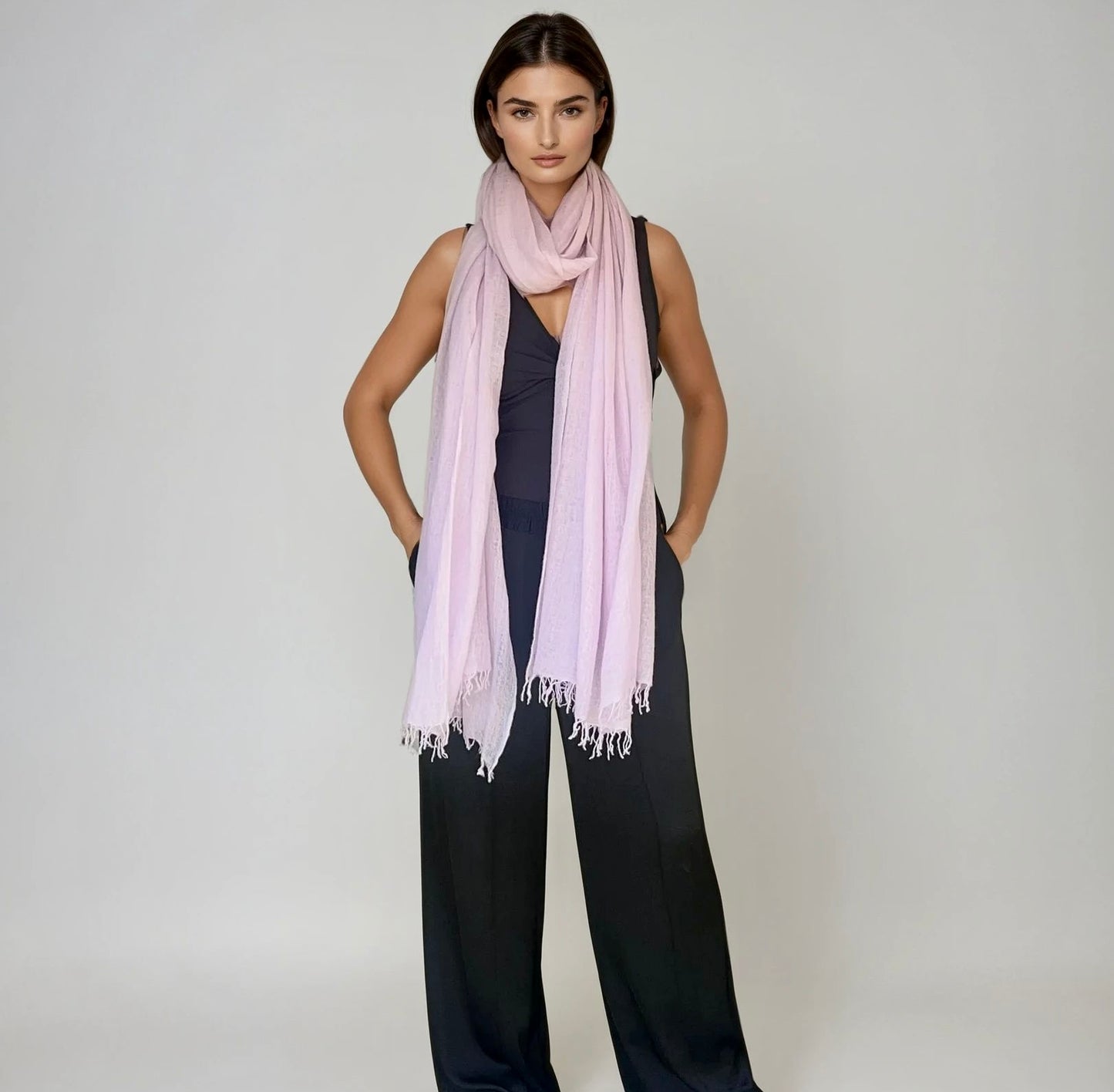 PURE CASHMERE WRAP LAVENDER