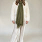 Olive Green Handwoven Cashmere Wrap | 100% Pure Himalayan Cashmere