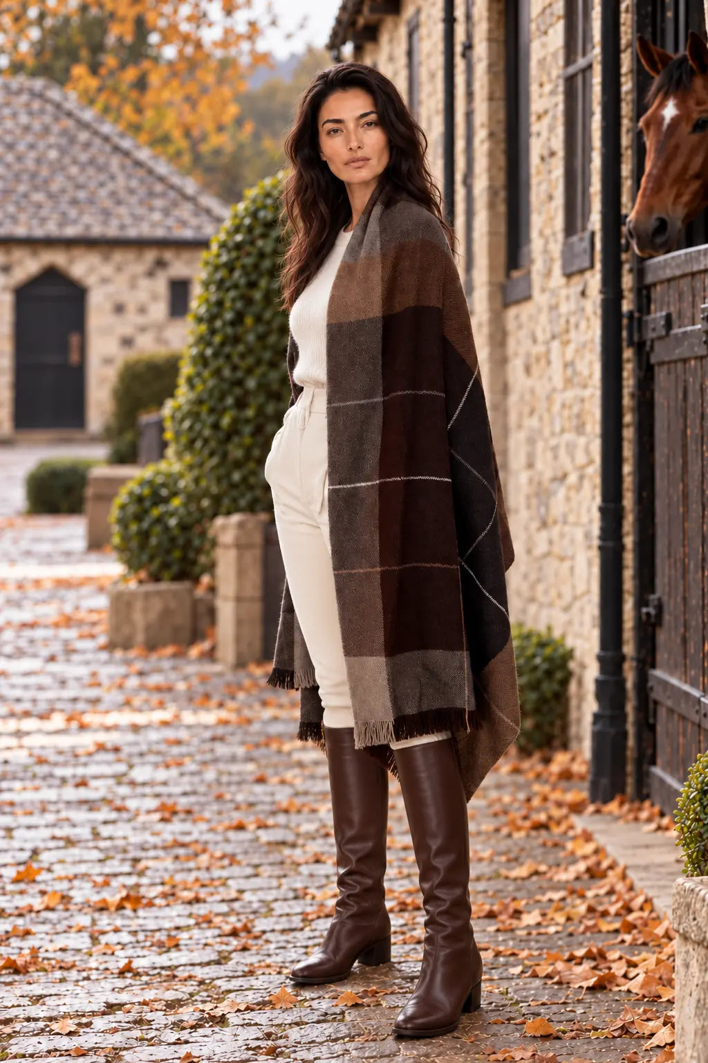 Made-to-Order Yak Wool Wrap — Natural Chocolate Brown