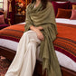 Olive Green Handwoven Cashmere Wrap | 100% Pure Himalayan Cashmere