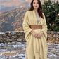 Heavyweight Plant-Dyed Cashmere Wrap | Mustard