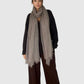 LIGHT WEIGHT CASHMERE WRAP - WARM GREY