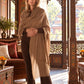 Handwoven Cashmere & Wool Travel Wrap — Camel