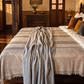 School Grey Cashmere Bed Throw / Blanket