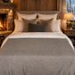 School Grey Cashmere Bed Throw / Blanket