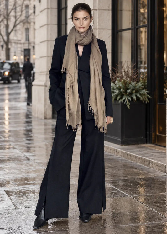 Biscotti Cashmere Wrap – Handwoven Himalayan Luxury Shawl