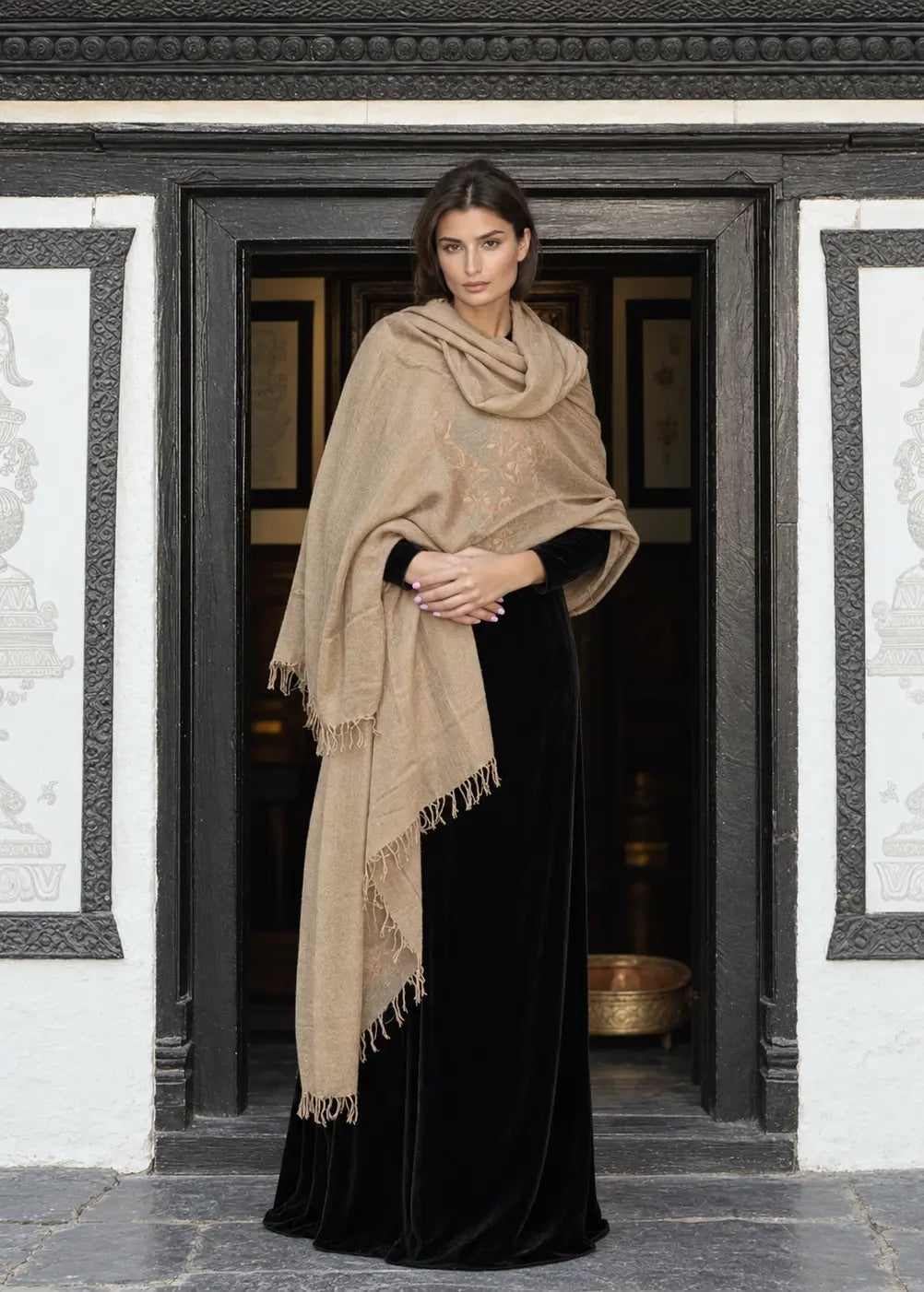 Biscotti Cashmere Wrap – Handwoven Himalayan Luxury Shawl