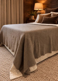 Natural Tan — Cashmere Bed Throw / Blanket