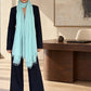 Premium Opal Blue Cashmere Wrap - Handwoven Himalayan Luxury Scarf