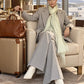 Premium Celadon Pure Cashmere Wrap - Handwoven Himalayan Luxury Scarf