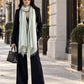 Premium Celadon Pure Cashmere Wrap - Handwoven Himalayan Luxury Scarf