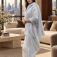 Premium Light Grey Pure Cashmere Wrap - Handwoven Himalayan Luxury Scarf