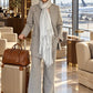 Premium Light Grey Pure Cashmere Wrap - Handwoven Himalayan Luxury Scarf