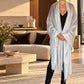 Premium Light Grey Pure Cashmere Wrap - Handwoven Himalayan Luxury Scarf
