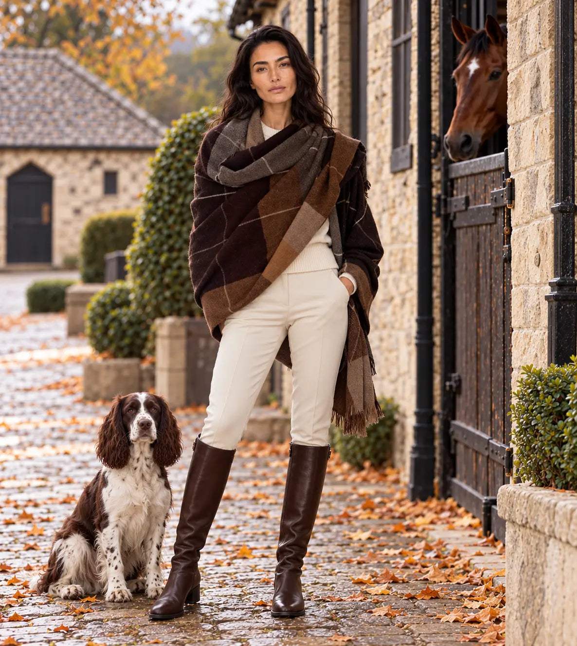 Made-to-Order Yak Wool Wrap — Natural Chocolate Brown