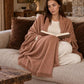 Heavyweight Plant-Dyed Cashmere Wrap | Tan