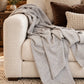 School Grey Cashmere Bed Throw / Blanket