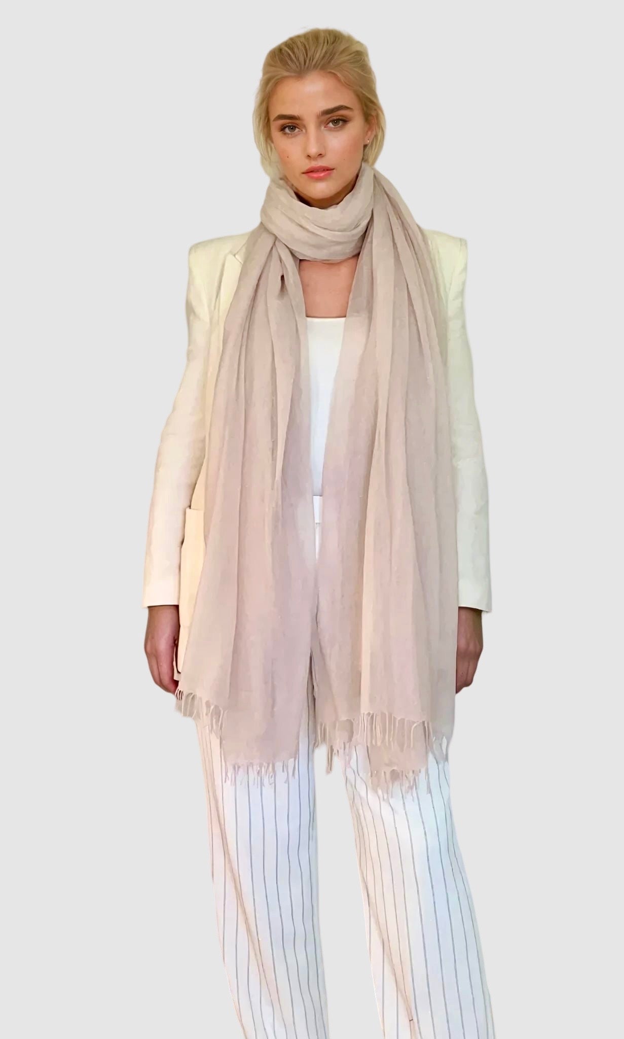 PURE CASHMERE SOFT PINK WRAP