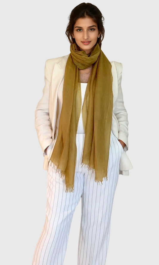 Golden Mustard Cashmere Scarf