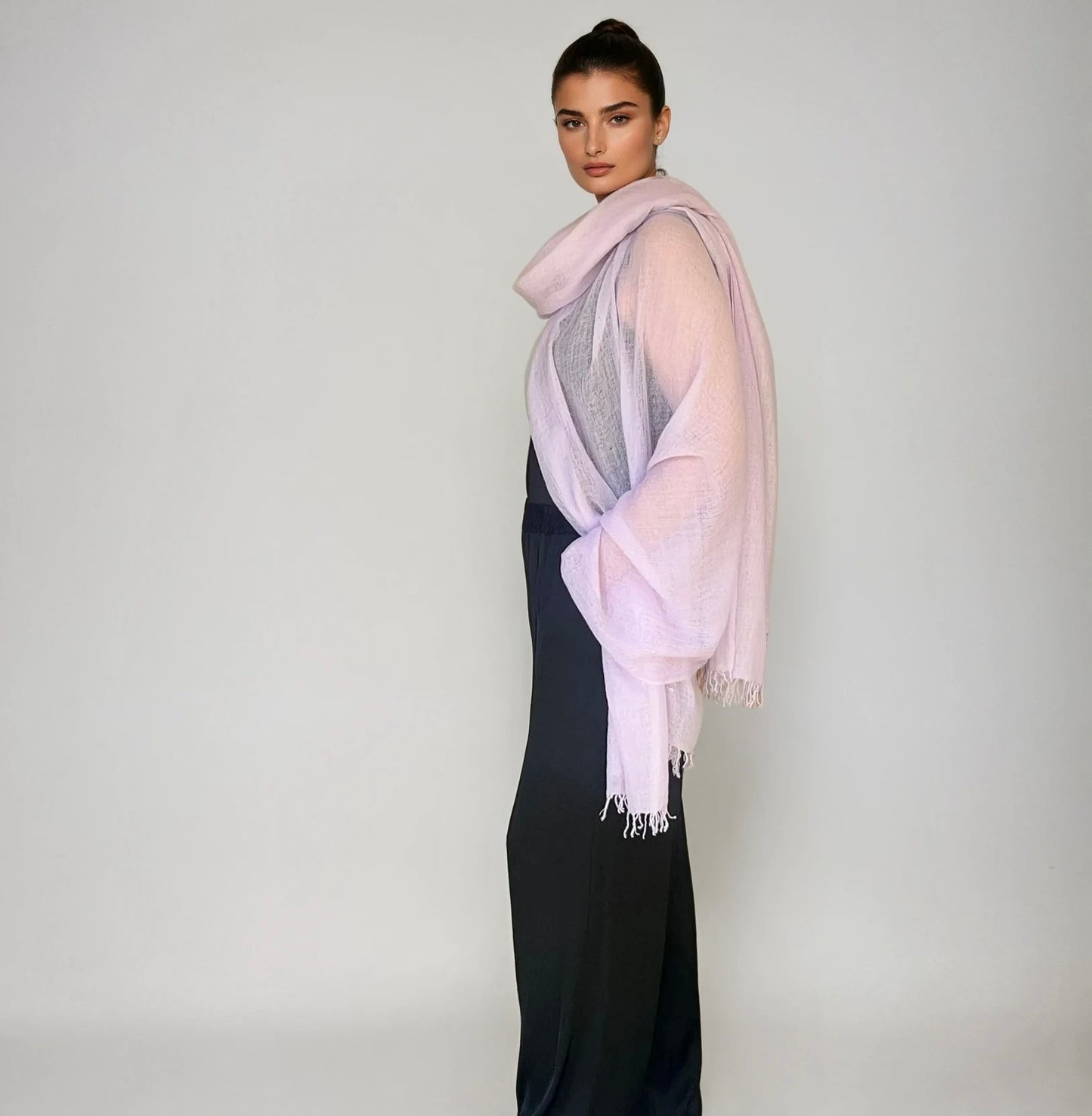 PURE CASHMERE WRAP LAVENDER
